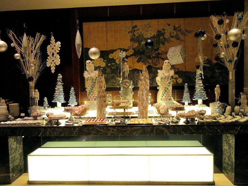 雪の王国のブッフェ台