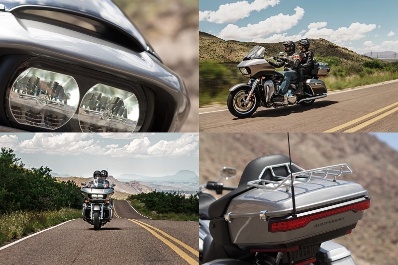 ロングツアラー仕様の装備となったロードグライドなら、ウルトラとは違うフィーリングでの旅を楽しめる