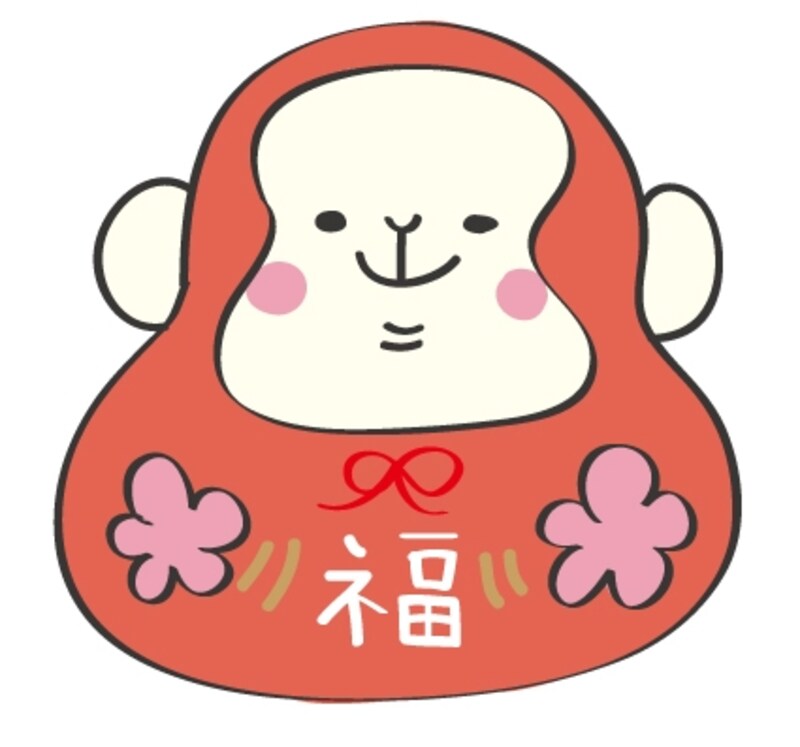 赤だるまのサルです。