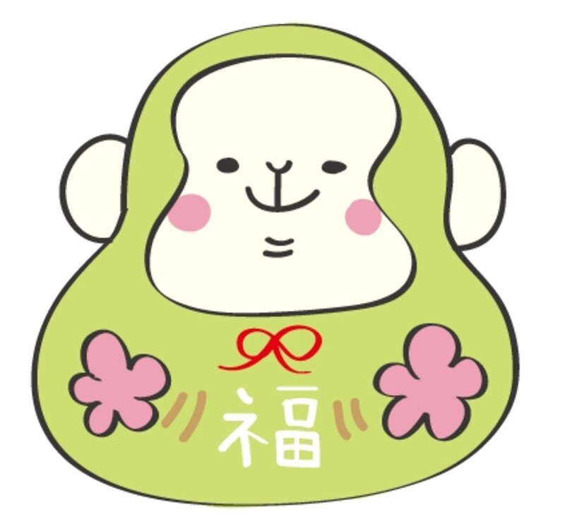 緑だるまのサルです。