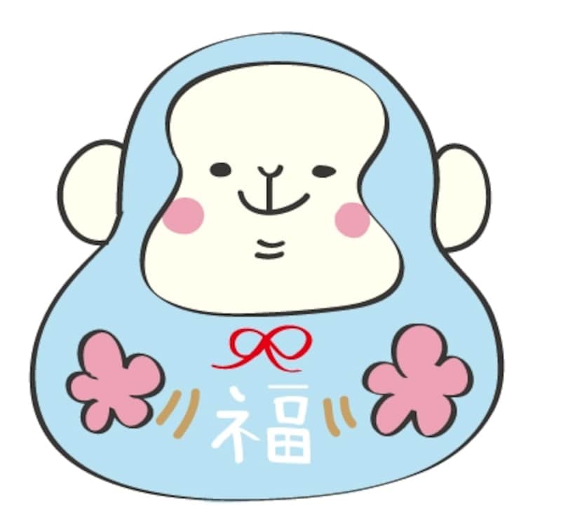 青だるまのサルです。