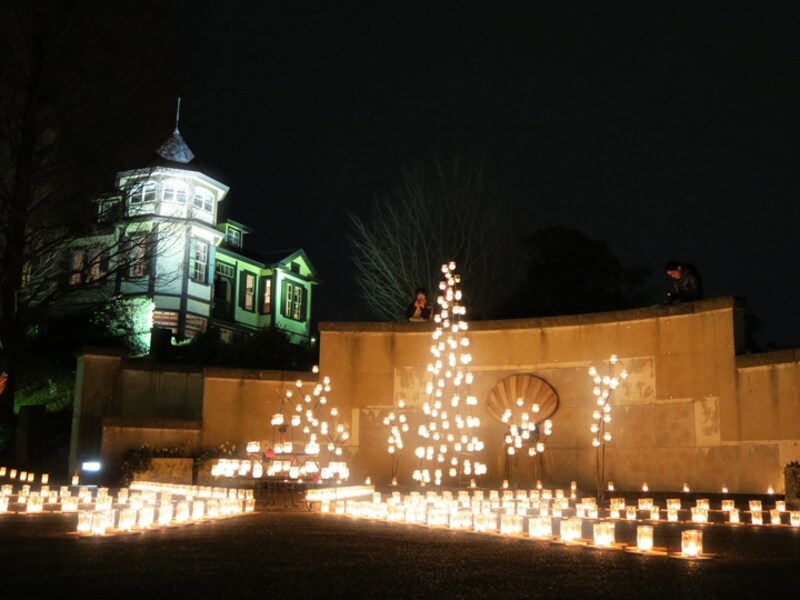 イタリア山庭園で行われる「キャンドルガーデン」のようす（2014年撮影）