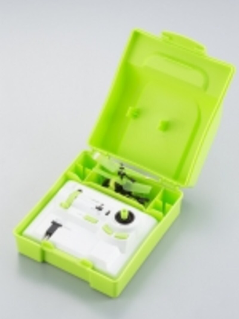 本体、コントローラー、電池などのすべての部品がすっきりと収納できます