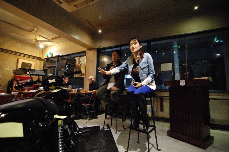 ハーレーのイベントにもゲストとして登場する松原さん。「ハーレーについてそんなに詳しいわけではないんですが、参加されている方との交流が楽しいですね」
