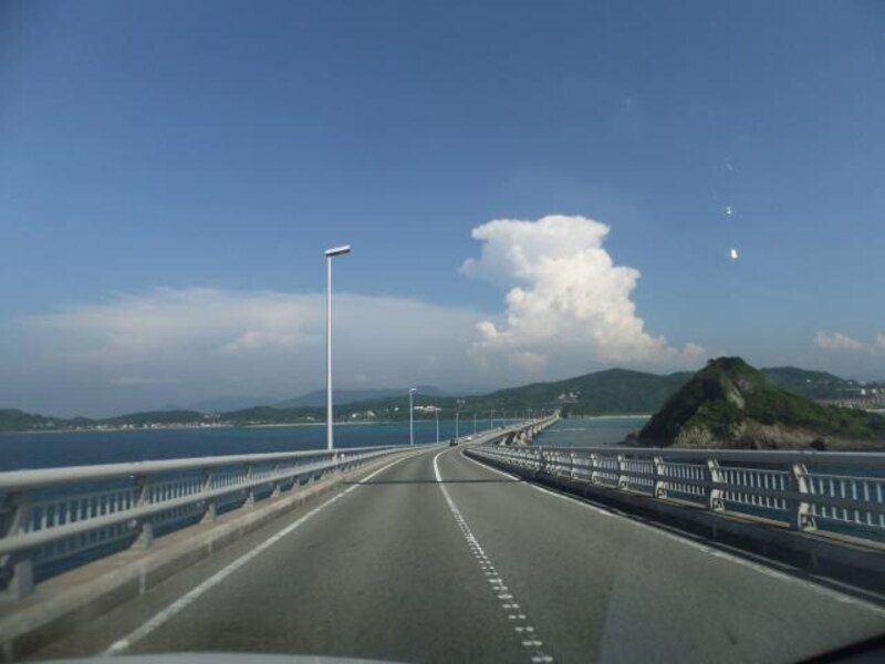 角島大橋を渡る(2)/角島から本州へ