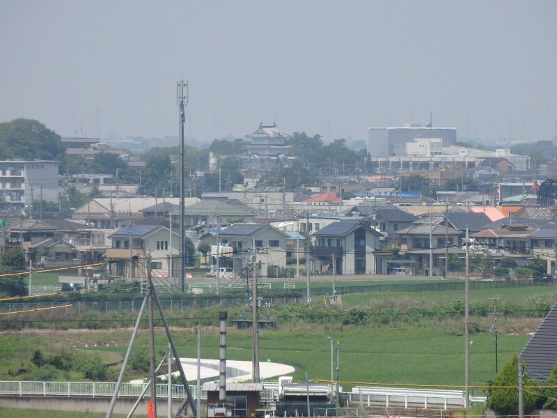 丸墓山古墳の頂上から眺める忍城
