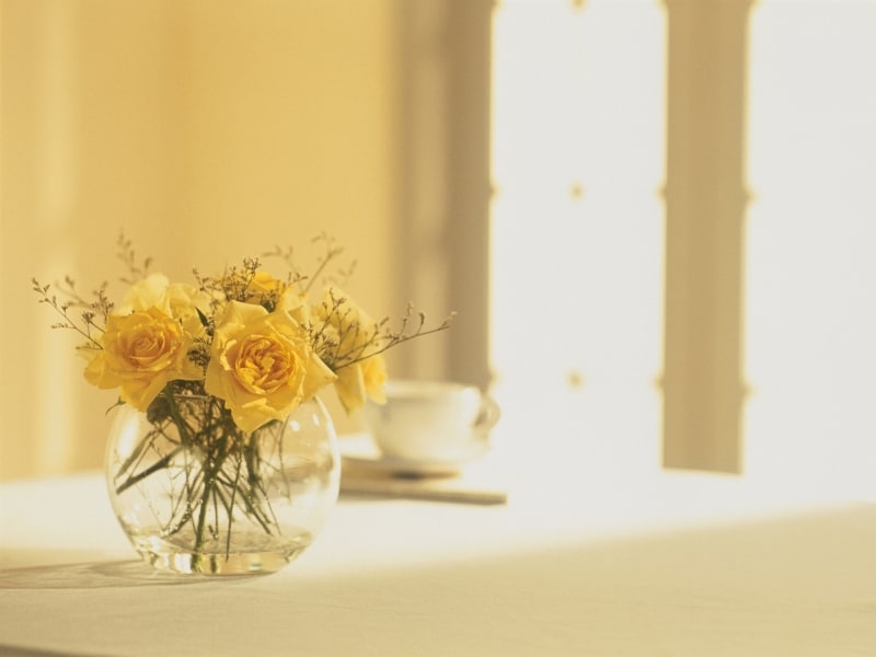 花を飾ることも、色のパワーを取り入れる方法のひとつ。