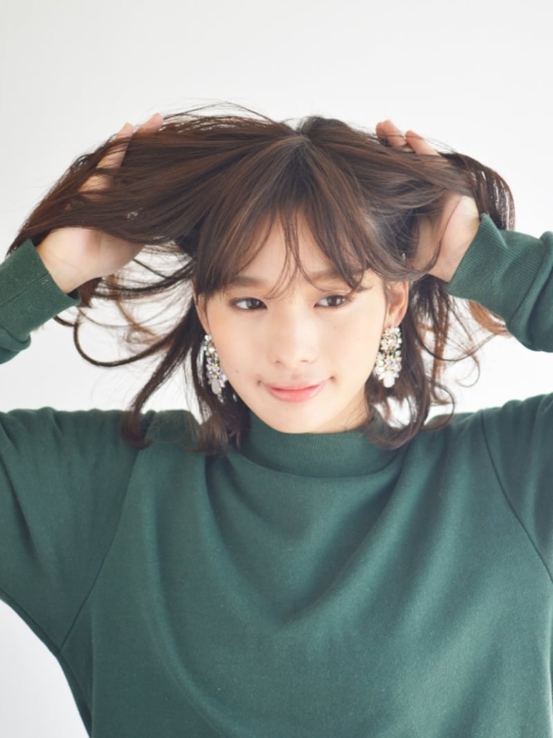 ざっくり手ぐしで崩す