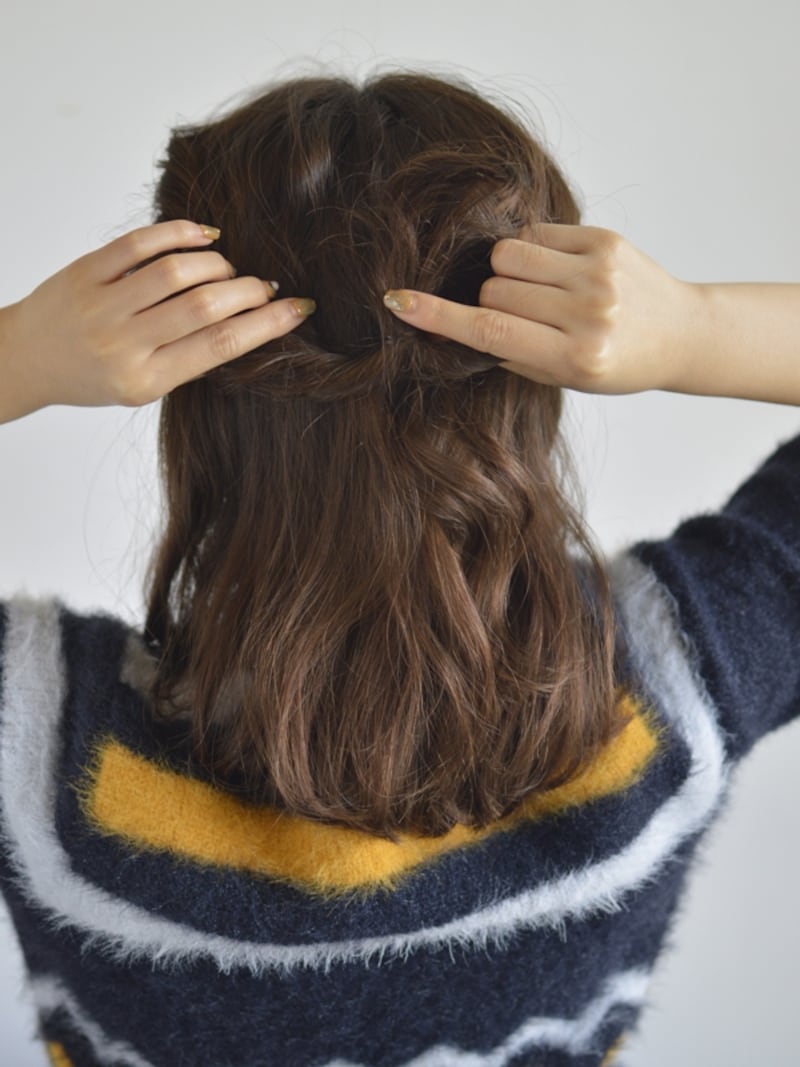 くるりんぱの進化系！ダブルねじりんぱヘアアレンジ [ヘア