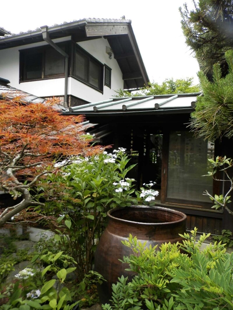 四季の草花が配されたお庭