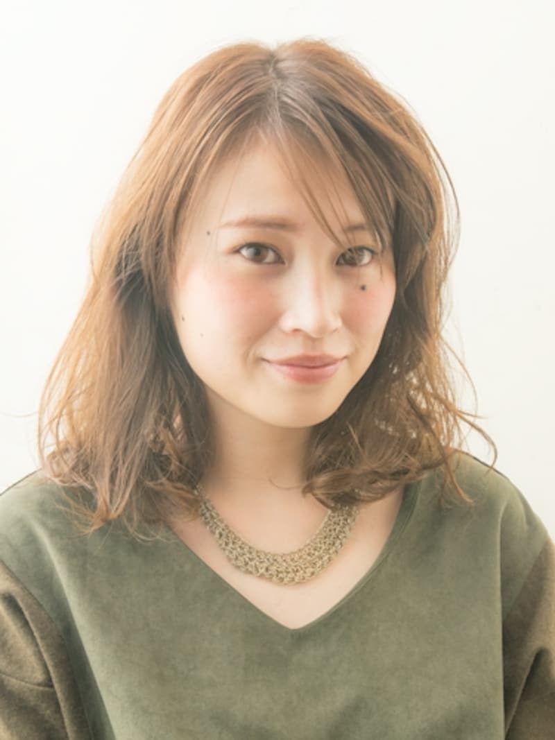26mmのアイロンでラフに巻く