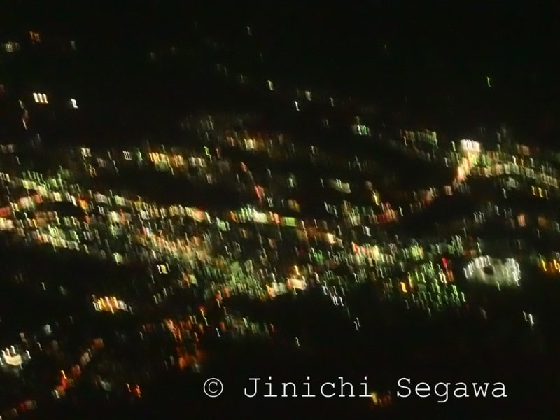 機内夜景撮影