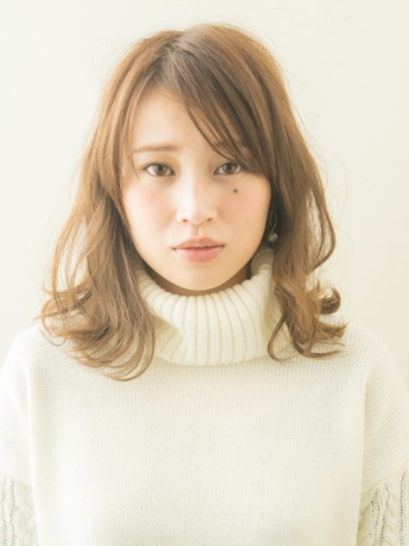 26mmのアイロンでランダムカール