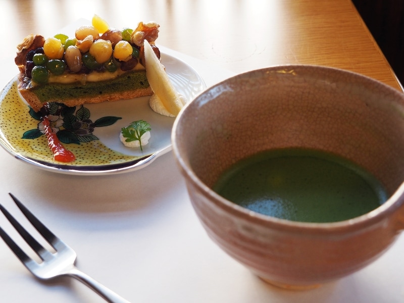タルト+抹茶セット@中田屋