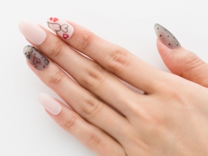 ピンク ハートで決める バレンタインネイルアート ネイルアート All About