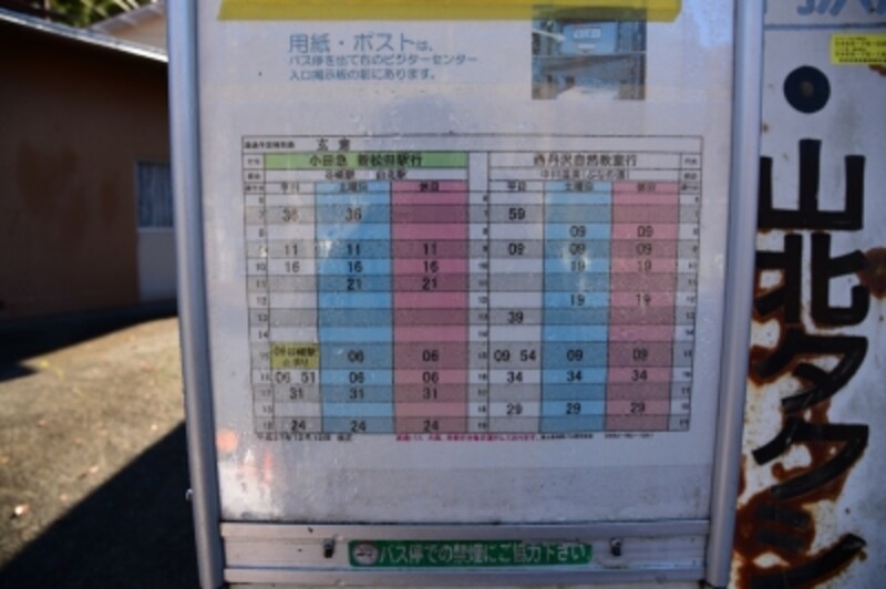 帰りのバスをチェック