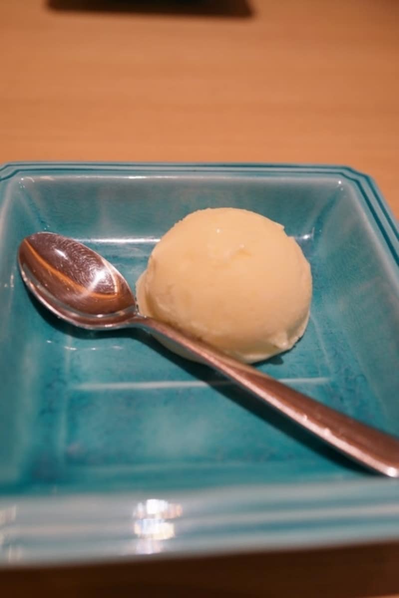 デザートはサツマイモのシャーベット