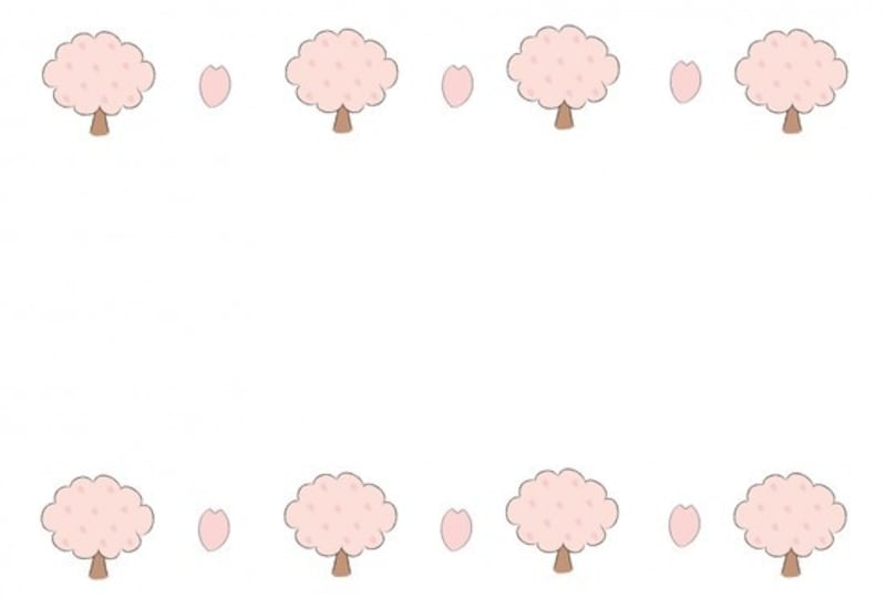 花　イラスト　フレーム　枠　桜