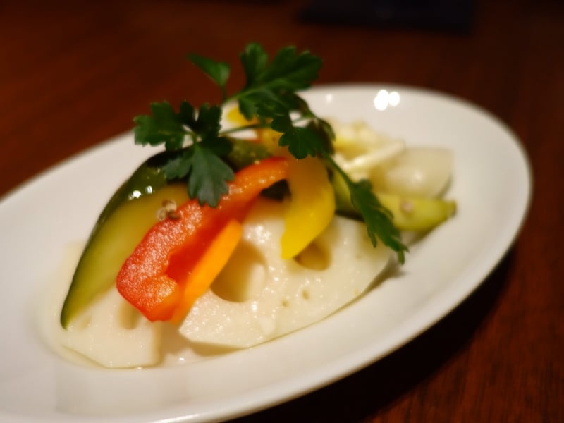 「自家製カラフルピクルス」￥500