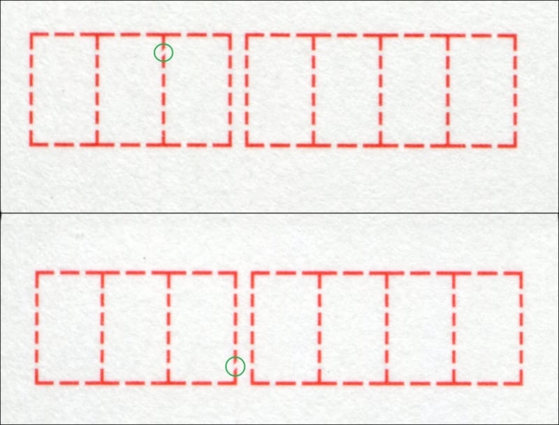 差出人の郵便番号枠