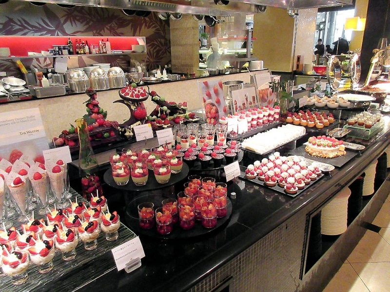 メインのブッフェ台