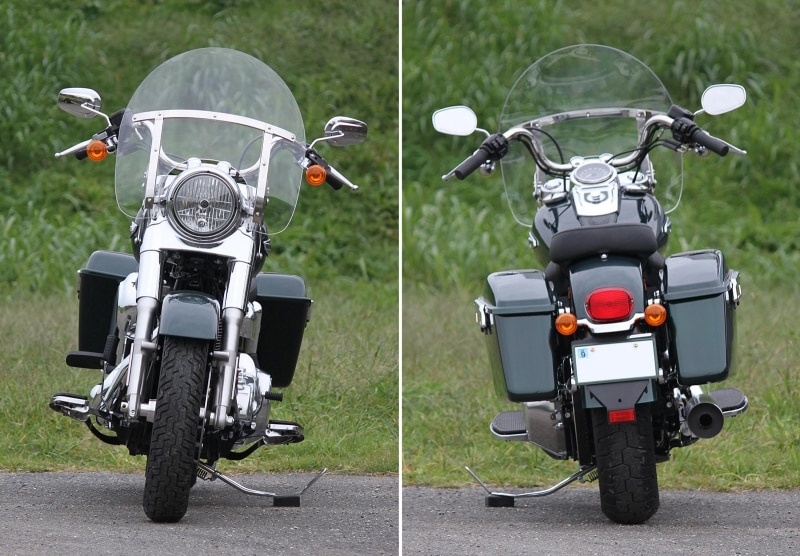 ハーレーダビッドソン FLD スイッチバック フロントビュー / リアビュー