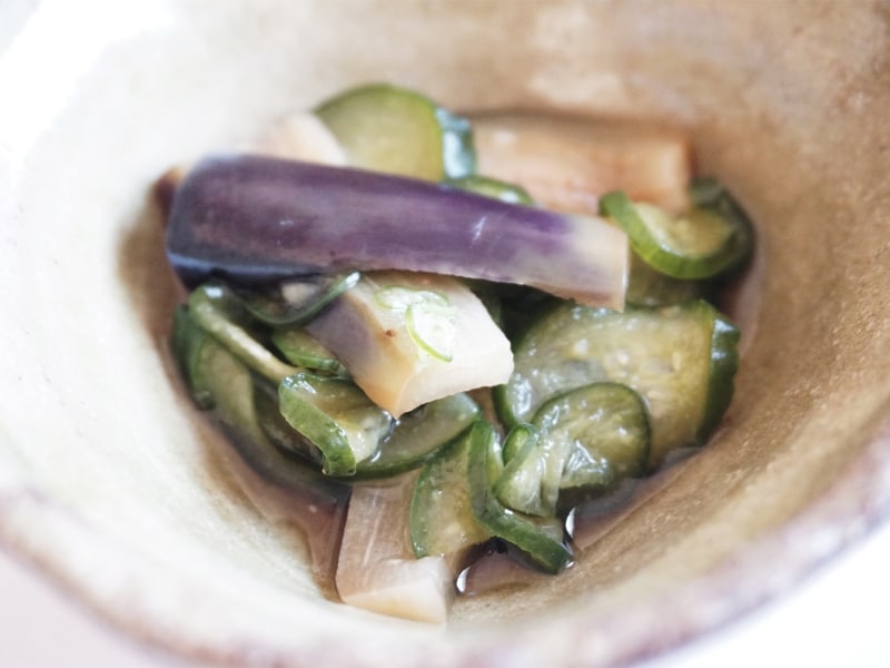 ナスとキュウリの冷凍保存