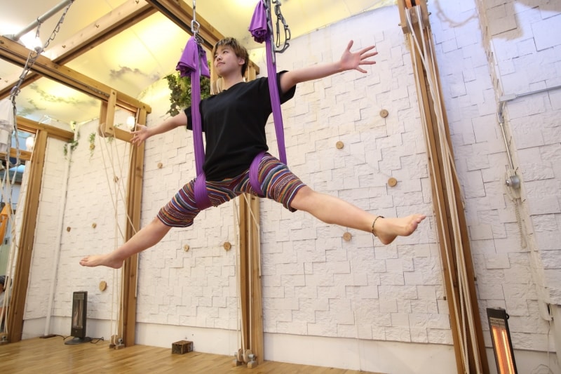 レオナルド・ダ・ヴィンチのウィトルウィウス的人体図にそっくりなポーズ