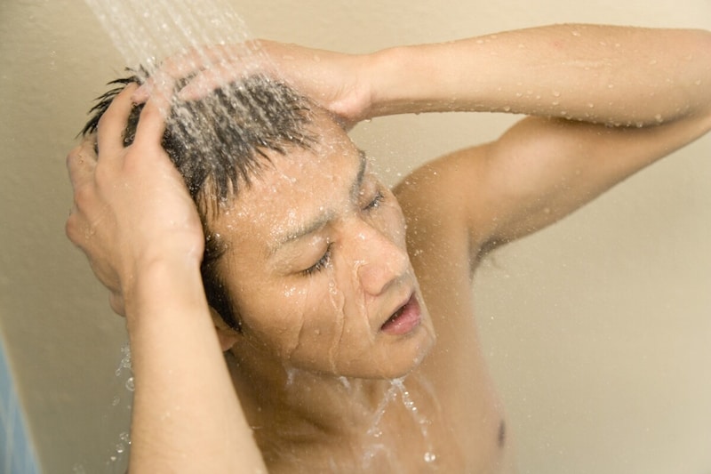 シャンプーやリンスが残らないように、たっぷりすすぎましょう!