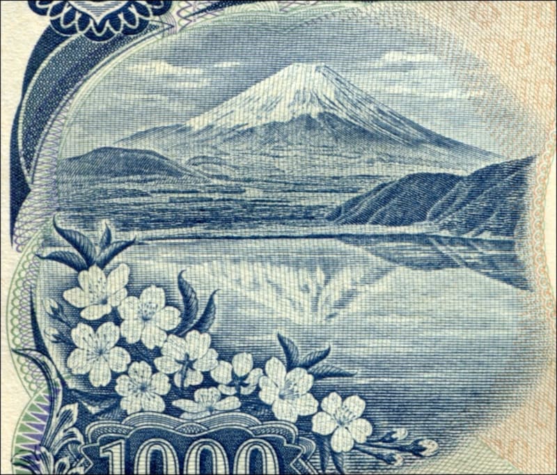 本栖湖から見た富士山