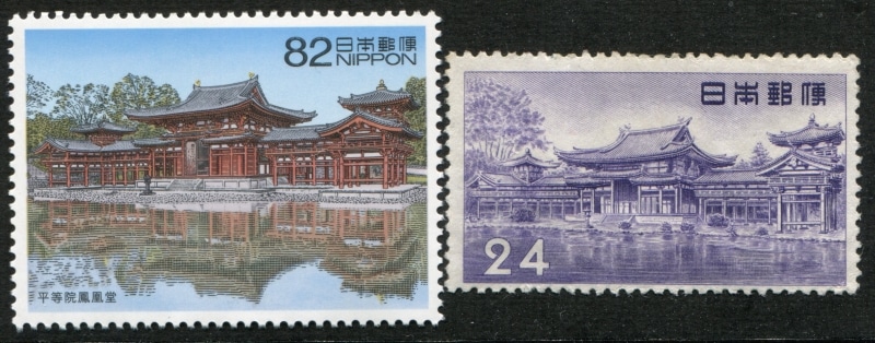 現在と過去の平等院鳳凰堂