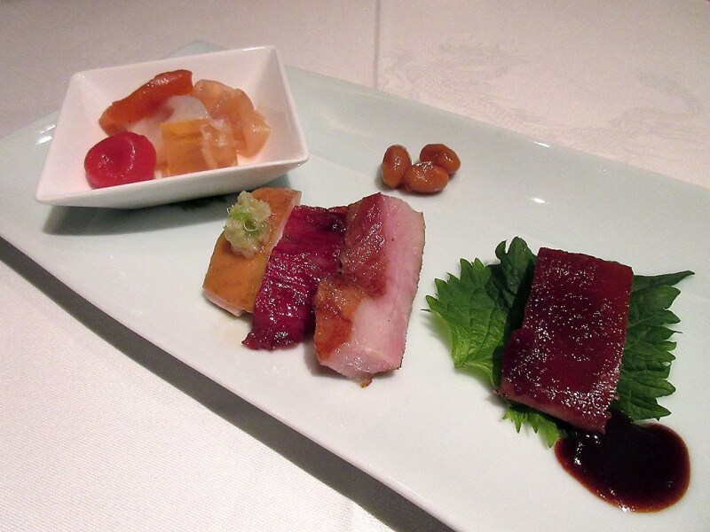 龍天門特製焼物入り前菜の盛り合わせ