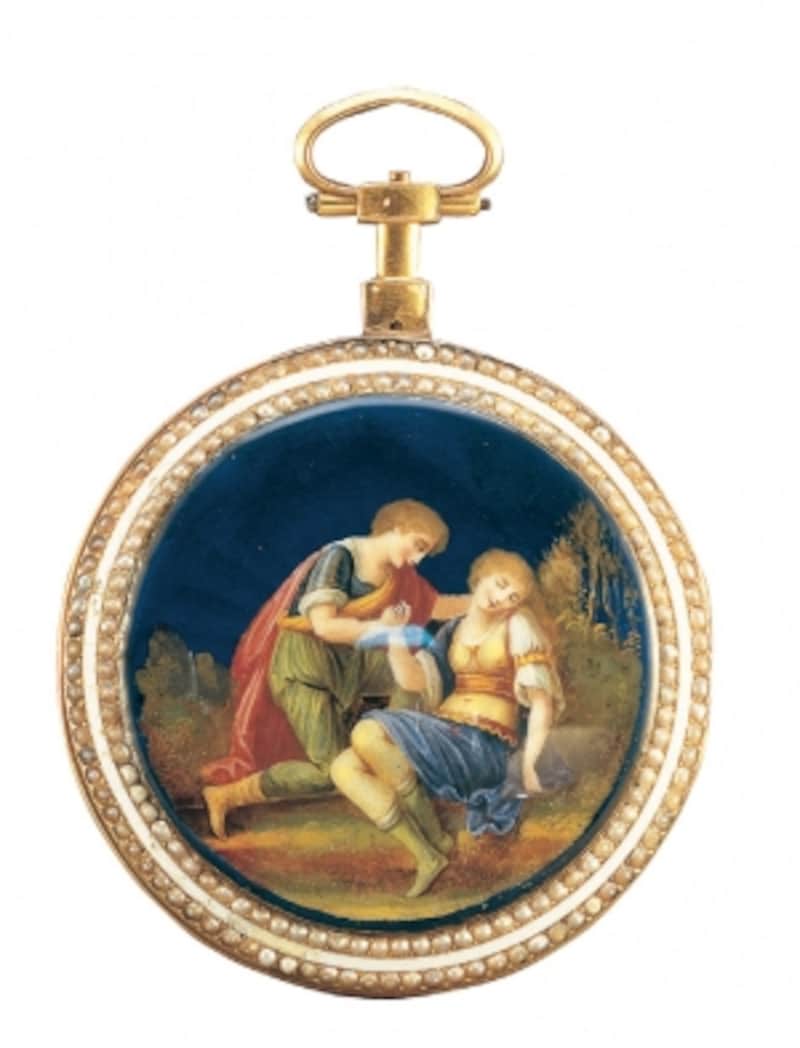 真珠装飾付エナメル彩懐中時計undefined18世紀・スイスundefined町田市立博物 館蔵