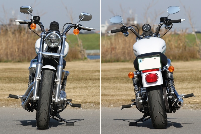 ハーレーダビッドソン XL883L スーパーロー(2016) フロント&バック
