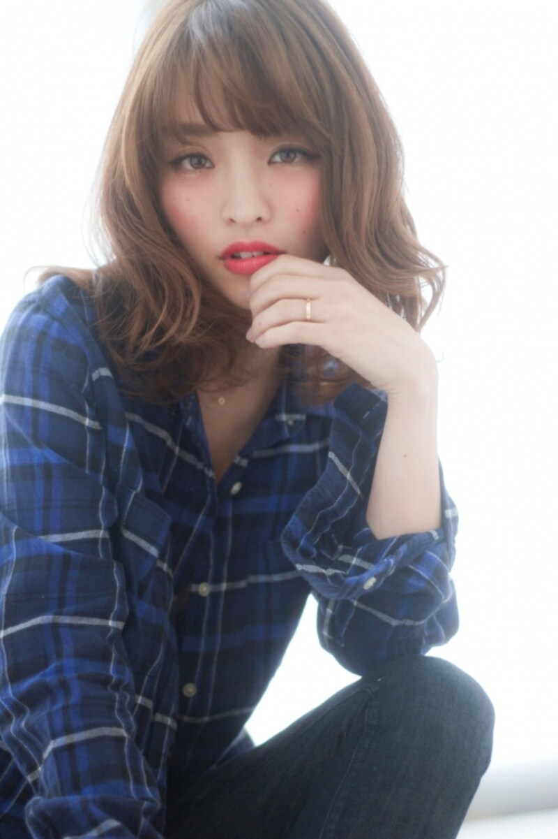 デジタルパーマundefined前髪ありミディアム