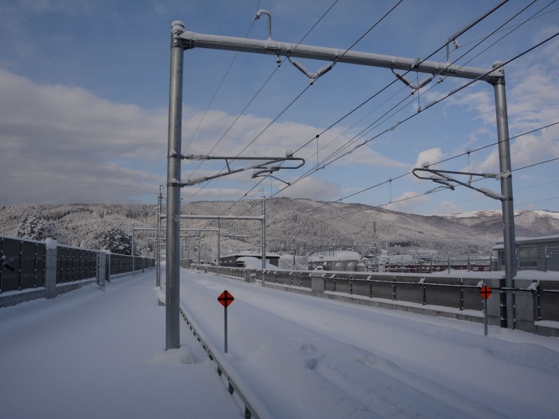 北海道新幹線の線路は札幌方面へ