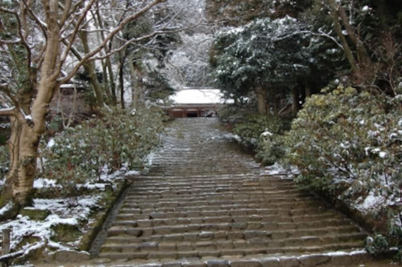 鎧坂。奥の院までの室生寺全体の石段は、およそ700段という