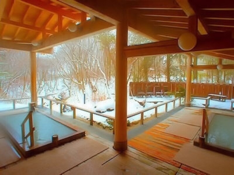 ホテルサンバレー那須の雪見露天風呂