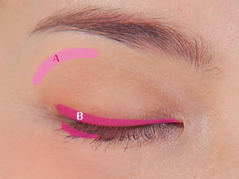 赤シャドウの入れ方MAP