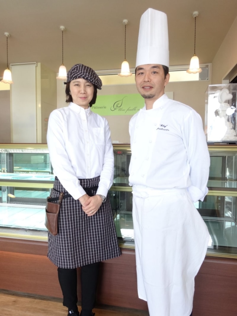 「パティスリー アンフィーユ2016」の浦野義也シェフと昭子さん