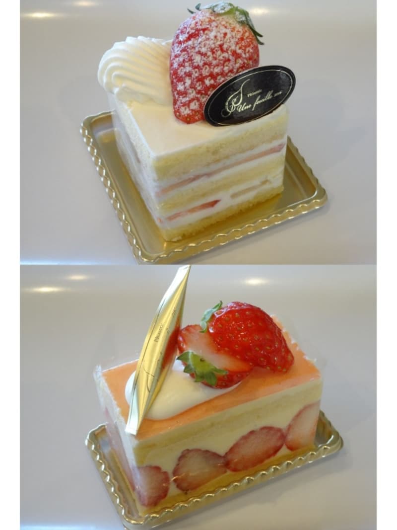 「パティスリー アンフィーユ2016」のショートケーキ(税別400円)とフレジェ(税別420円)