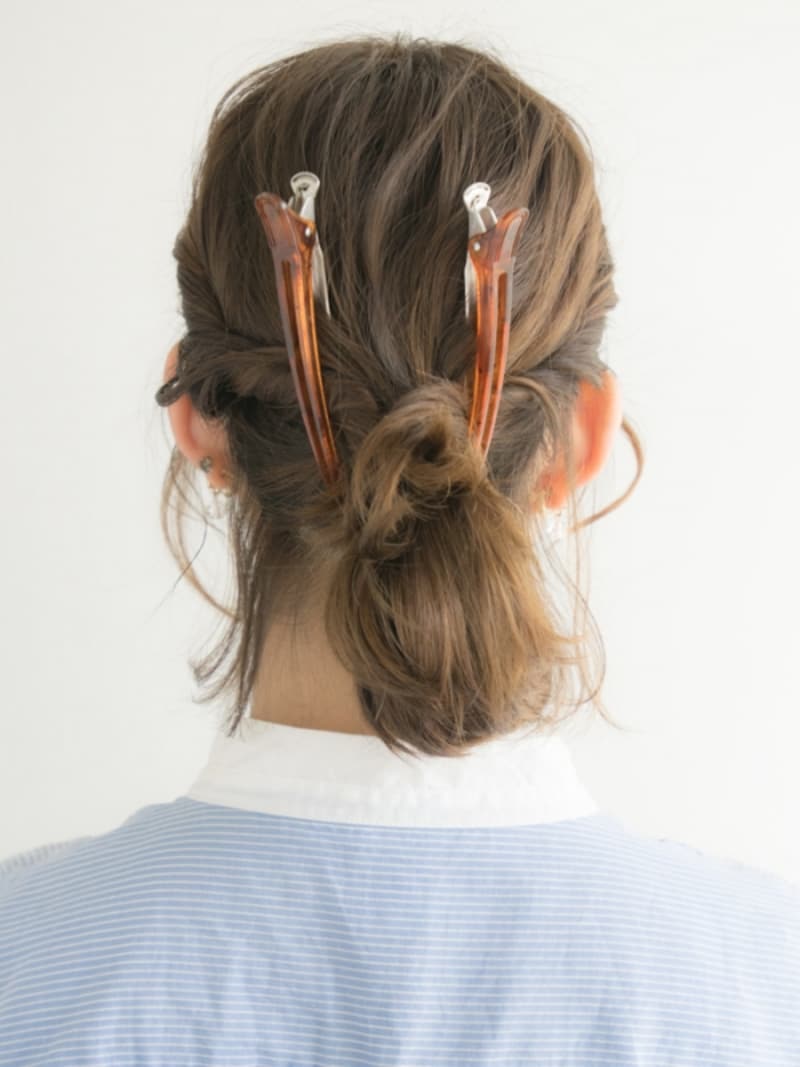 どちらもゴムに近い位置に止めておく