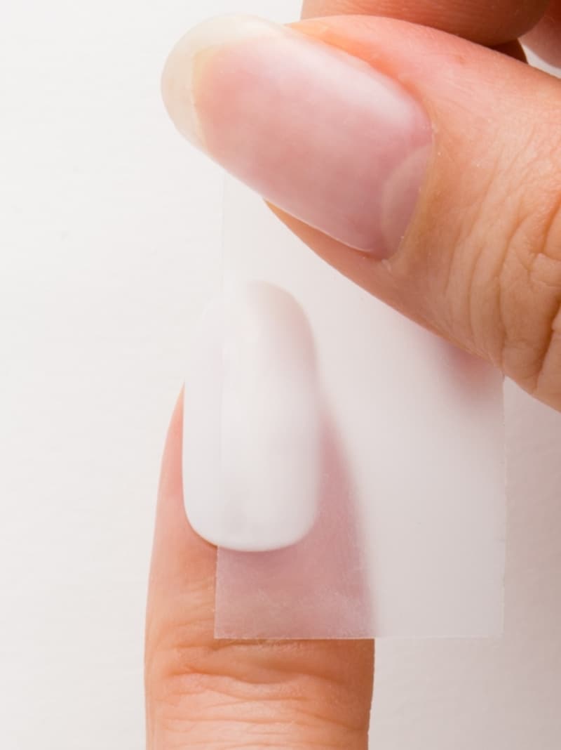 セロハンテープを縦方向に貼る