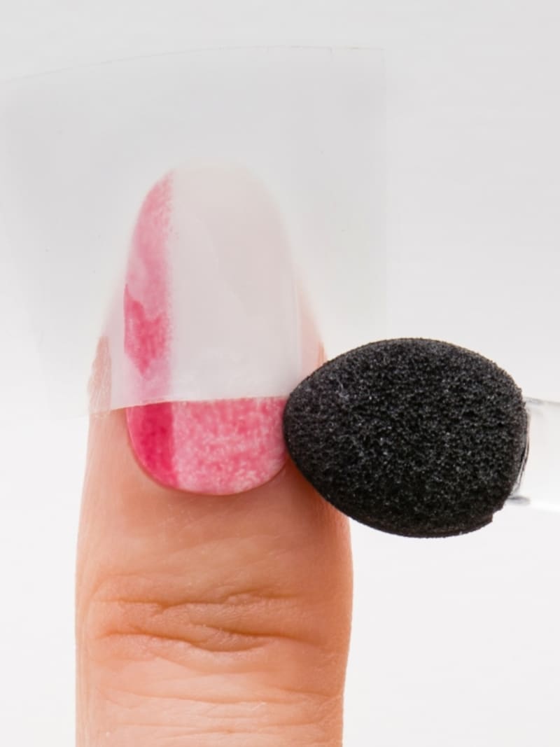 縦→横の順でスポンジをオン