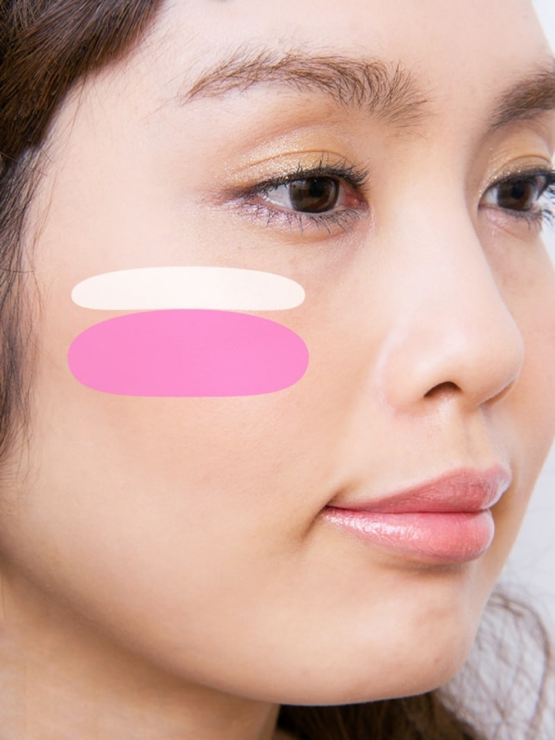 パーツとしてあえて目立たせるならチーク