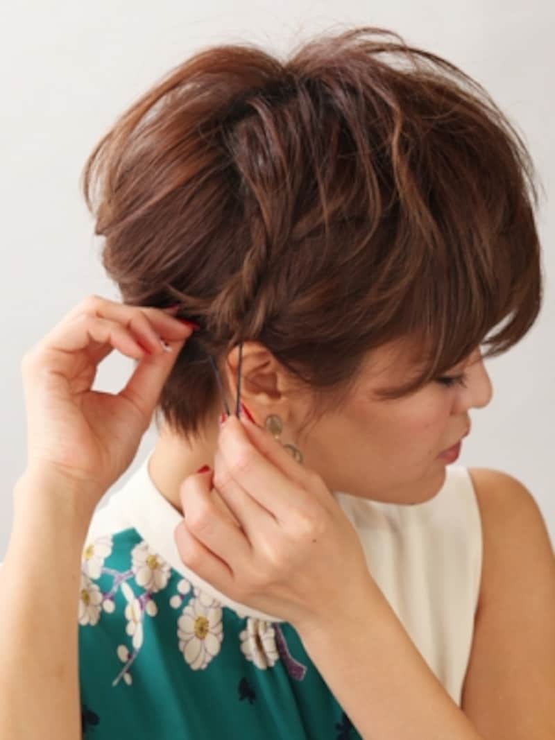 シルエット重視のソフトモヒカン風ショートアレンジ 結婚式 パーティーヘアアレンジ All About