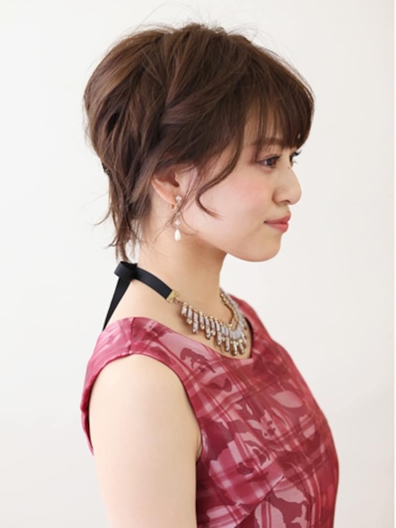 フルアップ風ショートヘアアレンジ
