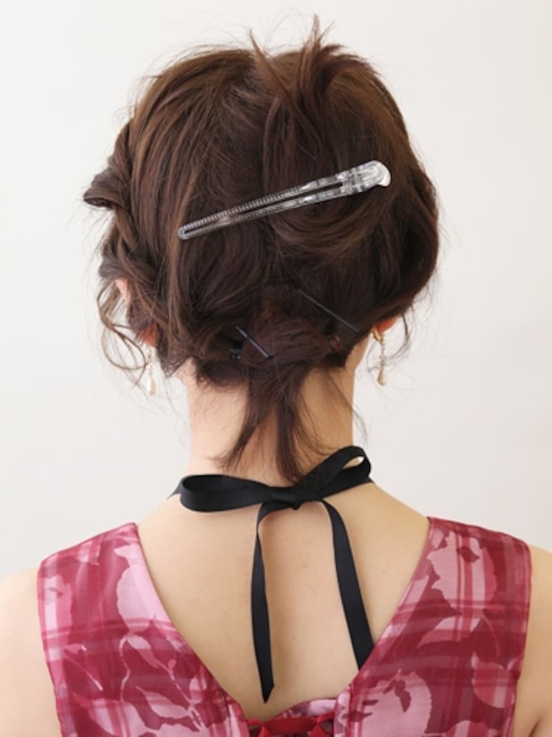 ピン1本でとめようとせず、何本か使ってOK