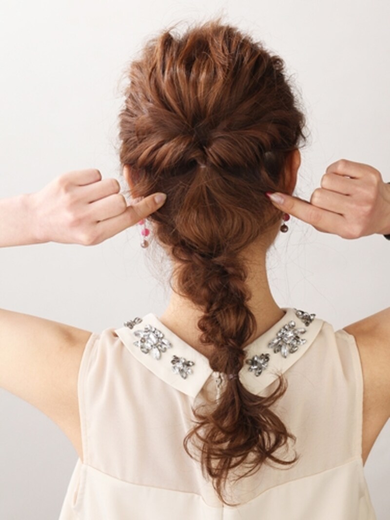三つ編みだけ】簡単 表編み込み風 エルサ ヘアアレンジのやり方