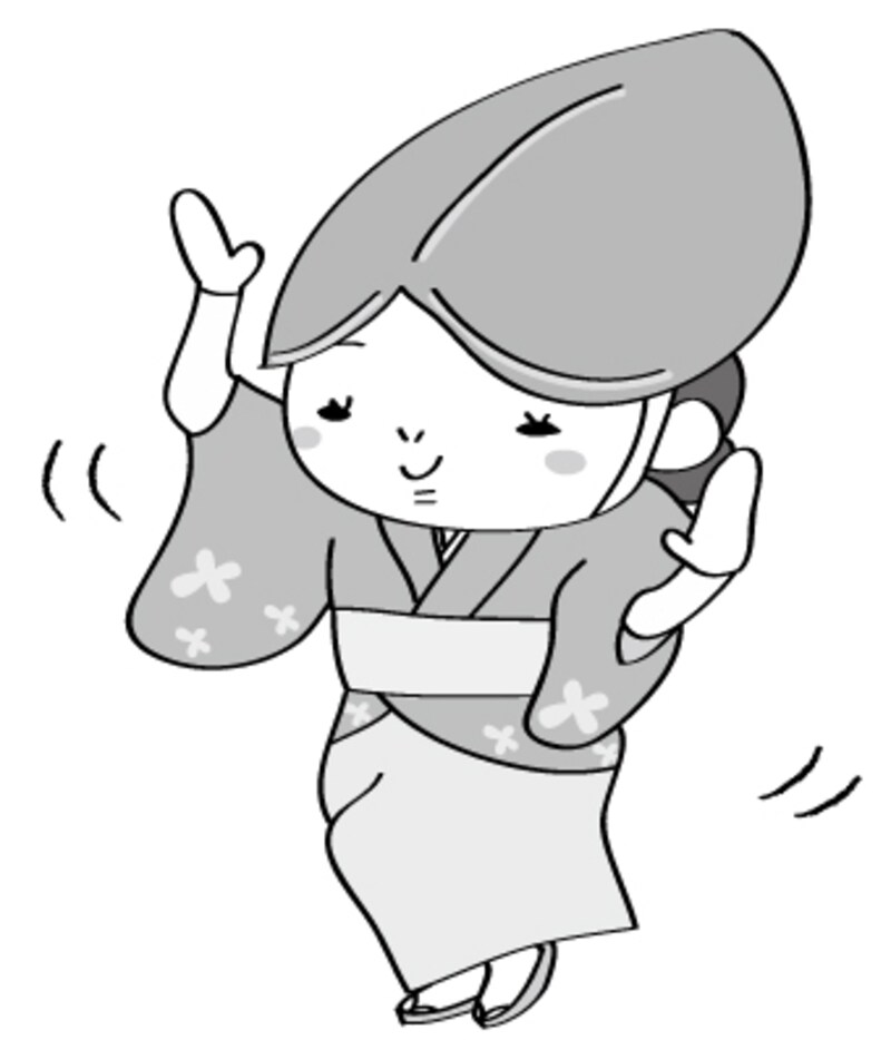 盆踊り 夏祭り イラスト 白黒 かわいい